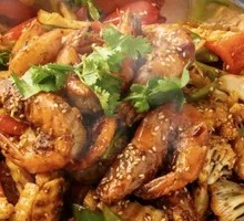 Dry Pot Prawns