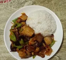 Spicy Pork Stir-fry Rice Bowl