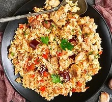 Beef Sausage and Egg Fried Rice