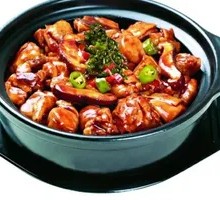Braised Chicken with Abalone Sauce