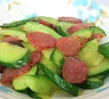 Cucumber Stir-fried with Sausage