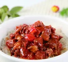 Tomato Beef Brisket Rice Bowl