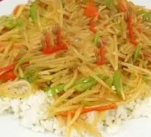 Spicy and Sour Potato Rice Bowl