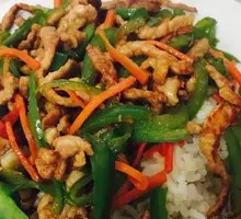 Green Pepper Shredded Pork Rice