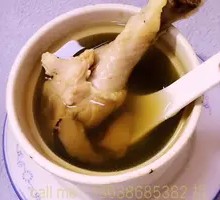 Chicken Leg and Mushroom Soup