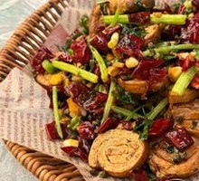 Dry-Fried Fermented Tofu Skin Rolls