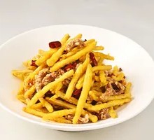 Dry-Fried Beef with Lotus Root Sticks
