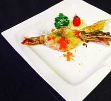 Cheese-Baked Giant Shrimp