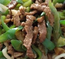 Green Pepper Shredded Pork Noodles