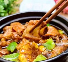 Rich Pork Rib Rice with Steamed Rice