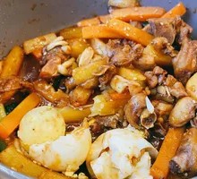 Fresh Chicken Wing Tips with Three Sauces Stew