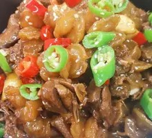 Braised Pork with Taro Noodles