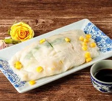 Egg and Corn Rice Noodle Roll