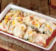 Egg and Bacon Steamed Rice Noodle Roll