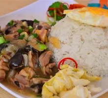 Mushroom and Egg Rice Bowl