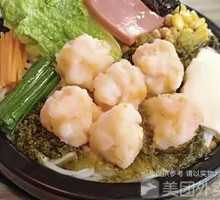 Spicy Sour Shrimp Slab Tofu Noodle Soup