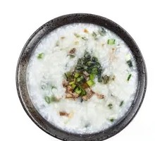 Cucumber, Century Egg, and Pork Porridge