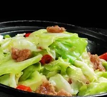 Fried Pork Crumbs with Bok Choy