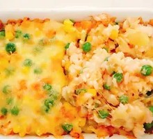 Seafood Cheese Baked Rice