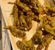 Fried Enoki Mushrooms