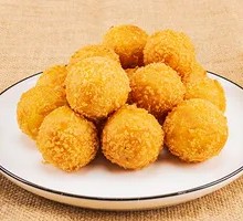 Red Sugar Glazed Rice Cake with Molten Center