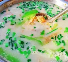 Cucumber and Century Egg Soup