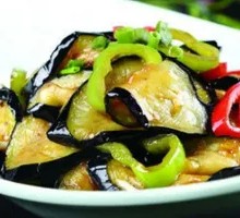 Green Pepper Eggplant Slices