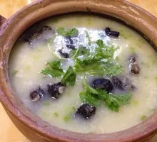 Black Chicken Mushroom Porridge