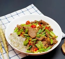 Celery Beef Rice Bowl