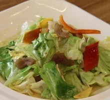 Fried Pork Crumbs with Bok Choy