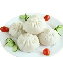 Soy Sauce Pork Buns and Mung Bean Porridge and Cabbage