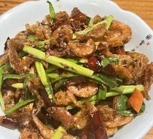 Leek and Small River Shrimp