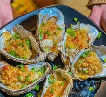 Grilled Garlic Oysters