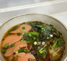 Tomato Ham Noodle Soup