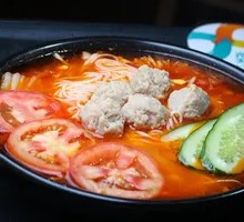 Tomato Meatball Rice Noodles