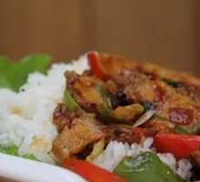 Salted Vegetable Pork Fried Rice Bowl