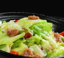 Fried Pork Crumbs with Bok Choy