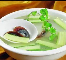 Cucumber and Century Egg Soup