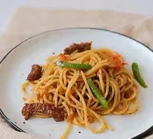 Pepper Beef Spaghetti