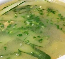 Cucumber and Century Egg Soup