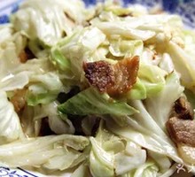 Fried Pork Crumbs with Bok Choy