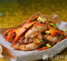 Sichuan-style stir-fried pork with yam skin