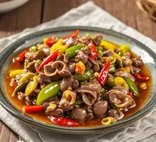 Minced Pork with Chicken Offal