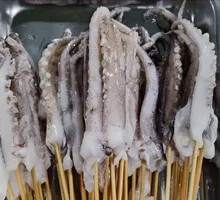 Skewered Squid Tentacles