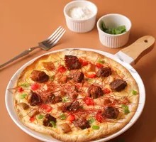 Dice Beef Flying Pancake