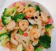 Stir-Fried Shrimp with Broccoli